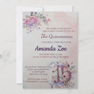 Invitation pour Quinceañera