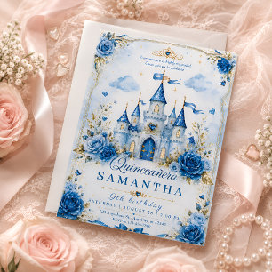 Invitation pour Quinceañera Château de Princesse B