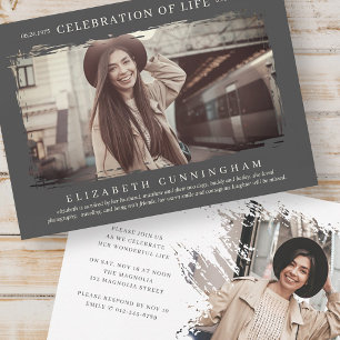 Invitation Pour sa célébration de la vie Photo simple moderne