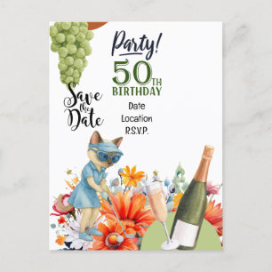 Invitation pour sauver la date de la fête des 50 a