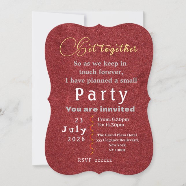 Invitation pour se réunir (Devant)