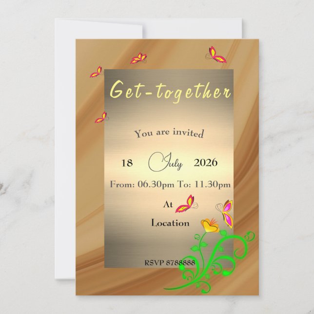 Invitation pour se réunir (Devant)