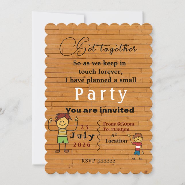 Invitation pour se réunir (Devant)