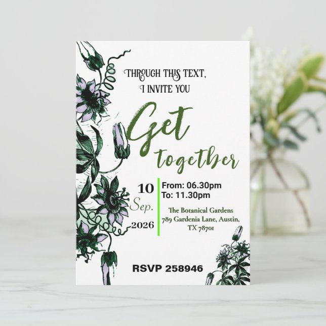 Invitation pour se réunir (Debout devant)