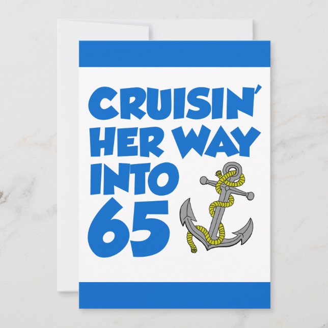 Invitation pour ses 65 ans en croisière (Devant)