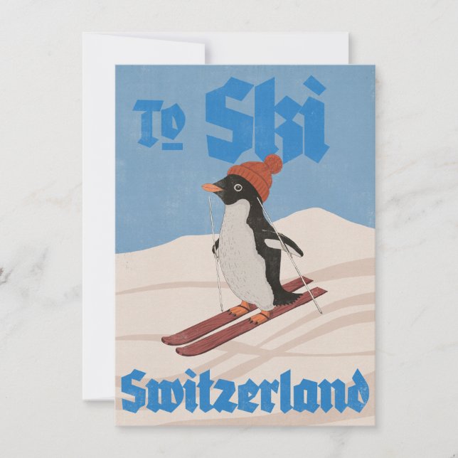 Invitation Pour skier Suisse (Devant)