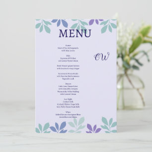 Invitation Pour toujours ça commence ici : Un menu de mariage