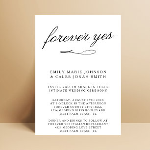 Invitation Pour Toujours Oui Romantique Intime Mariage au Pal