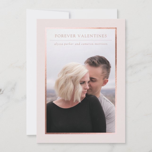 Invitation Pour toujours Valentines Photo Enregistrer la date (Devant)