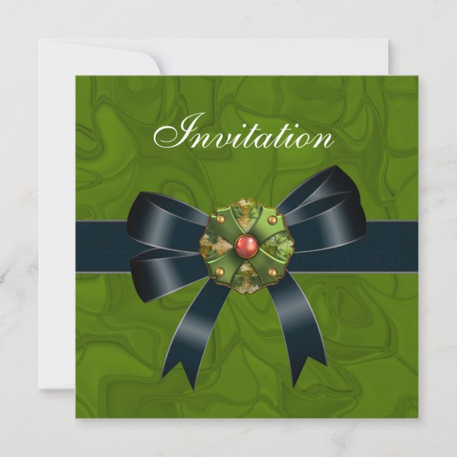 Invitation pour toutes occasions Bow Crush vert no (Devant)