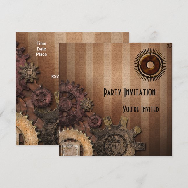 Invitation pour toutes occasions, modèle Zizzago S (Devant / Derrière)