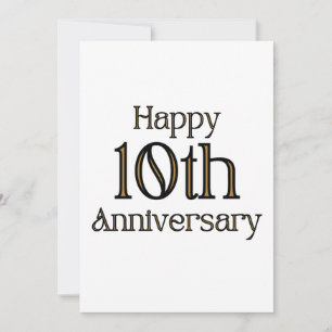 Invitation pour un 10e Anniversaire de Mariage