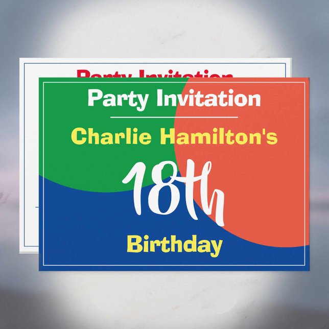 Invitation pour un 18e anniversaire (Créateur téléchargé)