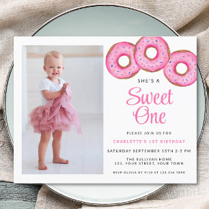 Invitation pour un 1er anniversaire Budget Sweet O