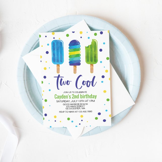 Invitation pour un 2e anniversaire Two Cool (Créateur téléchargé)