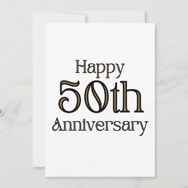 Invitation pour un 50e Anniversaire de Mariage (Devant)