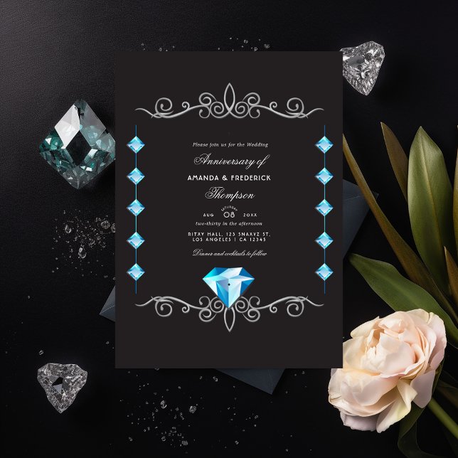 Invitation pour un anniversaire de mariage de diam (Créateur téléchargé)