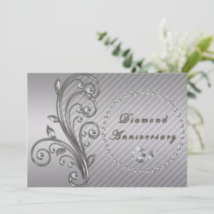 Invitation pour un anniversaire de mariage de diam