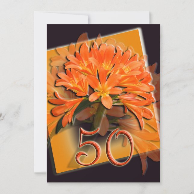 Invitation pour un anniversaire de mariage d'or (Devant)