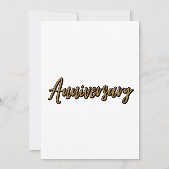 Invitation pour un anniversaire de mariage en or (Devant)