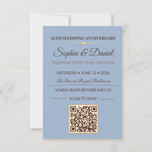 Invitation pour un anniversaire en or Gala d'amo