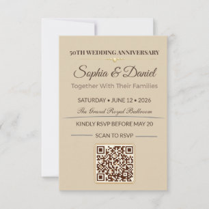 Invitation pour un anniversaire en or Gala d'amo