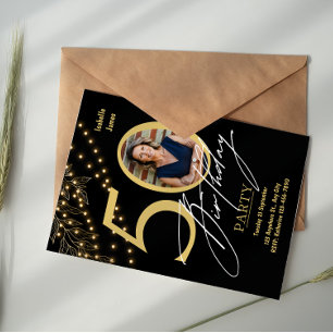 Invitation pour un anniversaire marquant en feuill
