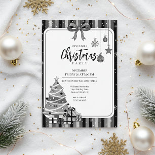 Invitation pour un arbre de Noël moderne en nuance