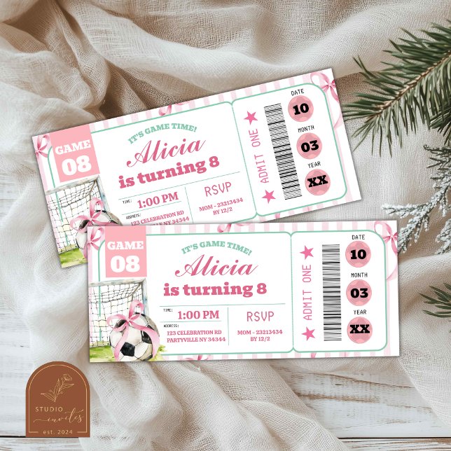 Invitation pour un billet d'anniversaire de softba (Créateur téléchargé)