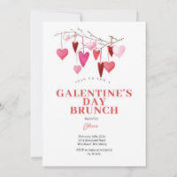 Invitation pour un brunch de la Saint-Valentin ent