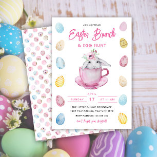 Invitation pour un brunch de Pâques et chasse aux