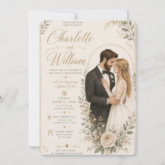 Invitation pour un Couple d'Art en Ligne Moderne