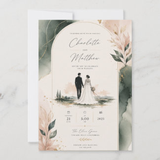 Invitation pour un couple en ligne moderne