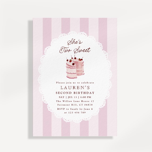 Invitation pour un deuxième anniversaire 'Deux Dou (Créateur téléchargé)