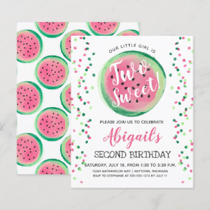 Invitation pour un deuxième anniversaire doux Budg