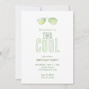 Invitation pour un deuxième anniversaire Two Cool