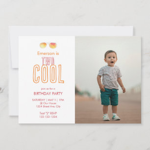 Invitation pour un deuxième anniversaire Two Cool
