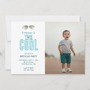 Invitation pour un deuxième anniversaire Two Cool