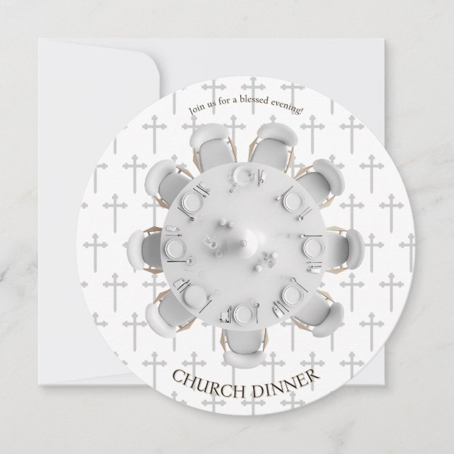 Invitation pour un dîner chrétien du soir béni (Devant)