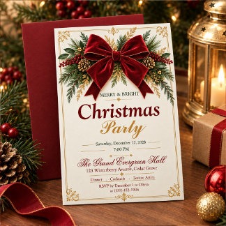 Invitation pour un dîner de Noël