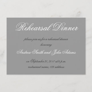 Invitation pour un dîner de répétition de script s