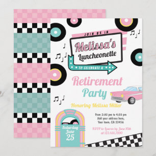 Invitation pour un diner rétro à la cantine