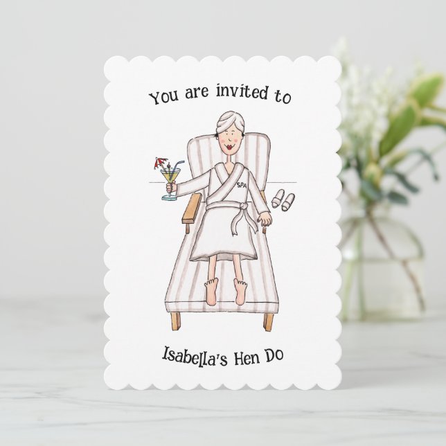 Invitation pour un enterrement de vie de jeune fil (Debout devant)