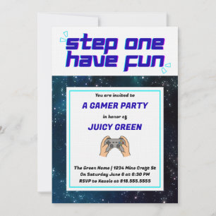 Invitation pour un garçon gamer cool