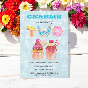 Invitation pour un gâteau d'anniversaire mignon po