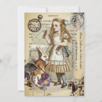 Invitation pour un mariage au pays des merveilles
