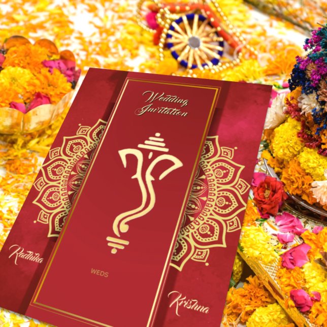 Invitation pour un mariage hindou indien à Ganesha (Créateur téléchargé)