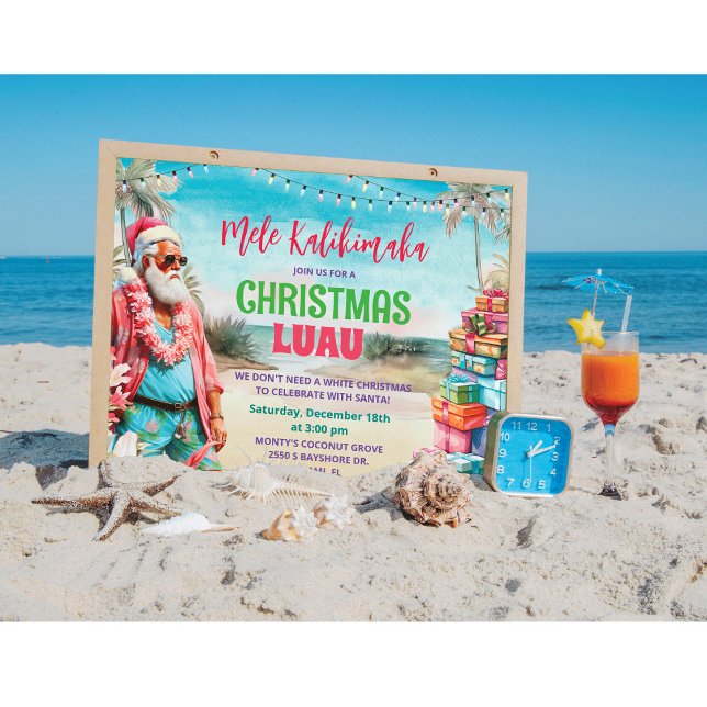 Invitation pour un Noël Tropical Luau (Créateur téléchargé)