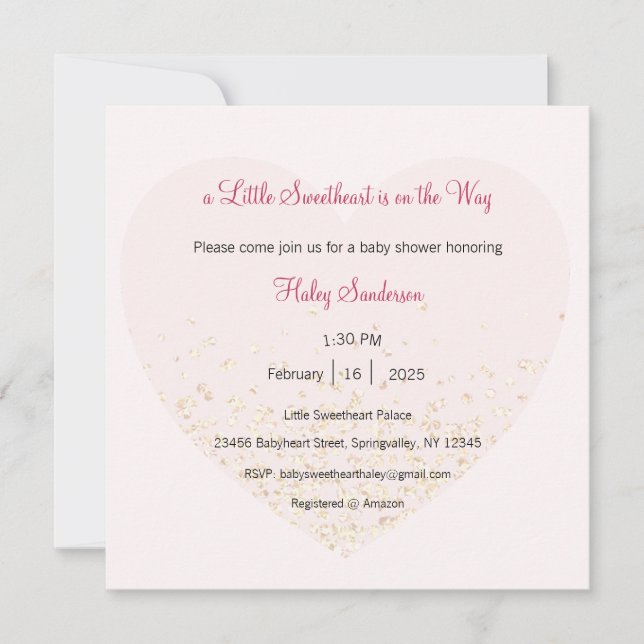 Invitation pour un petit amour en route (Devant)