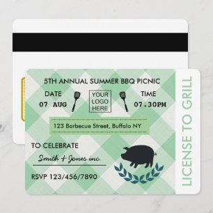 Invitation pour un pique-nique barbecue d'entrepri